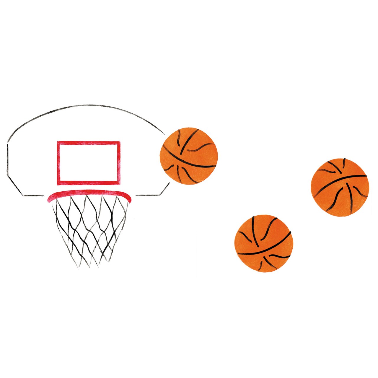 Basketball Wall Stencil | 247 by Designer Stencils | Reusable Art Craft Stencils for Painting on Walls, Canvas, Wood | Reusable Plastic Paint Stencil for Home Makeover | Easy to Use & Clean Art Stencil